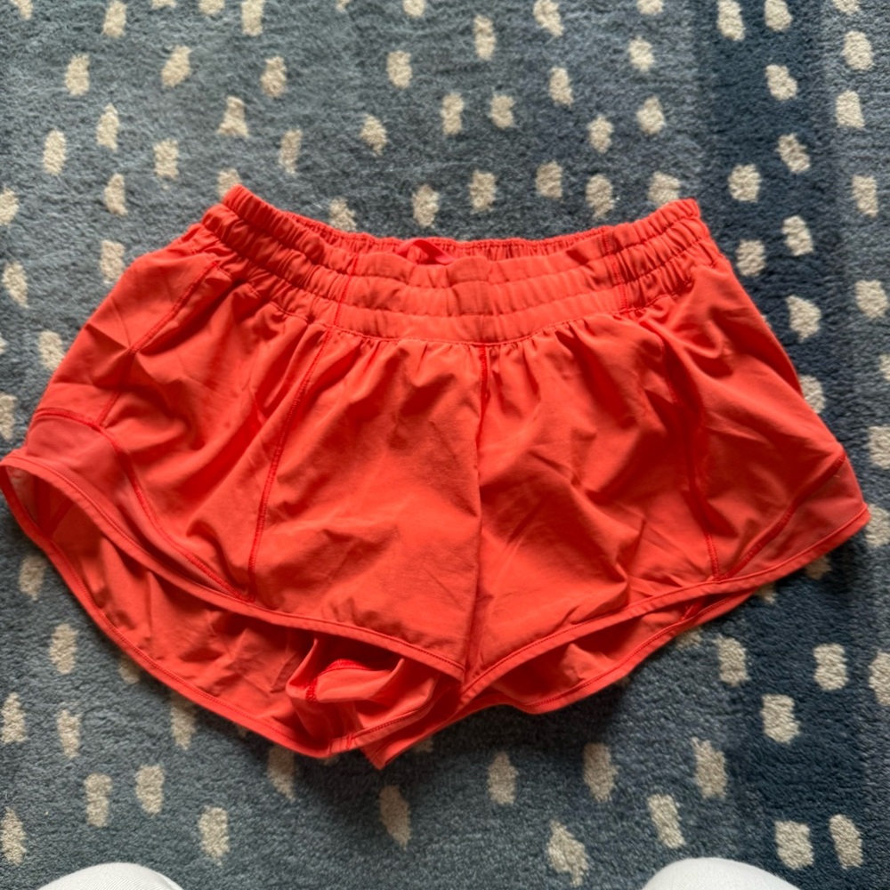 lululemon athletica Vibrant Orange Athletic Shorts